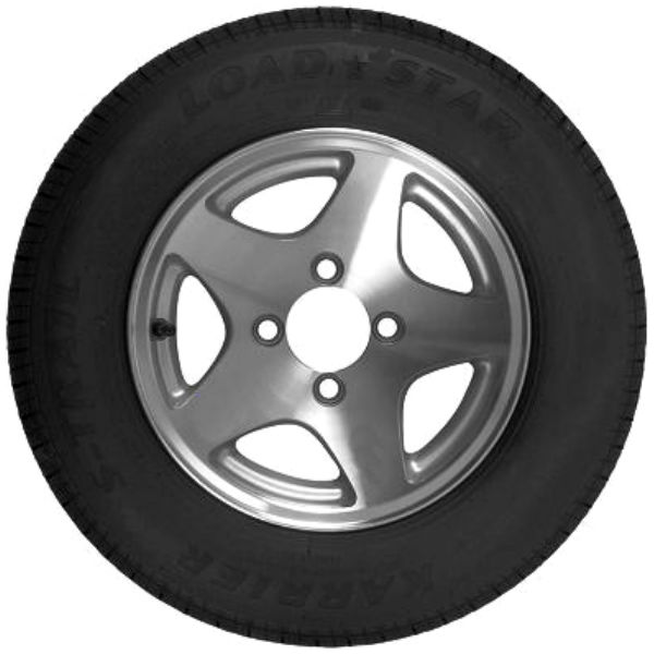 12 thru 14 inch Radial Trailer Tires with Aluminum Rim