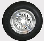12 thru 15 inch Radial Trailer Tire - Aluminum Rim