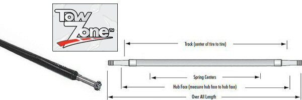 2700 lb. Round Painted Trailer Axles