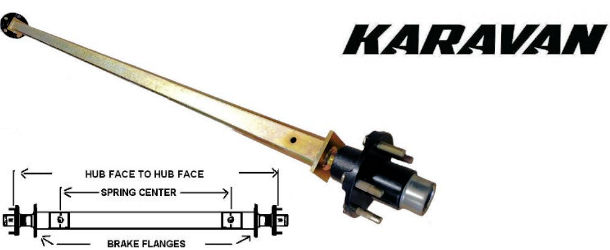 KARAVAN Factory Replacement Trailer Axles