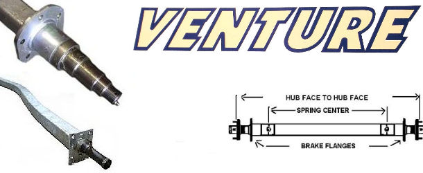 VENTURE Factory Replacement Trailer Axles