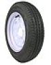 CARLISLE/ECO-TRAIL 4.80x12 Trailer Tire & Painted Rim, Load Range C