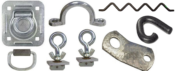 Tie-Down Rings, Hooks and Eye Bolts