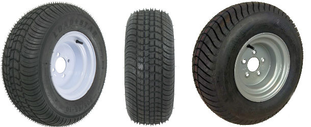 8 and 10 inch Bias Ply Tire and Rim Combos