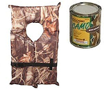 Camo PFD, Tarps, Rope and Paint