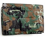 Camouflage Poly Tarps with 8 x 10 Fabric Weave