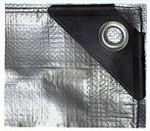 Silver Poly Tarps with 14 x 14 Fabric Weave