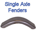Galvanized and Steel Single Axle Trailer Fenders