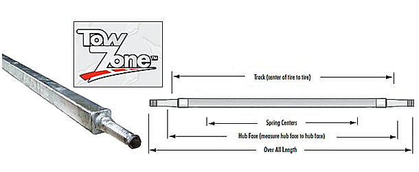 1.5 inch Diameter Square Galvanized Trailer Axles