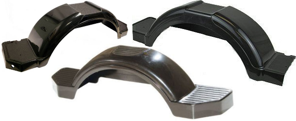 Black Plastic Trailer Fenders 31 in. to 40 in.