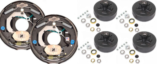 Electric Brake Backing Plates & Drums Axle Sets