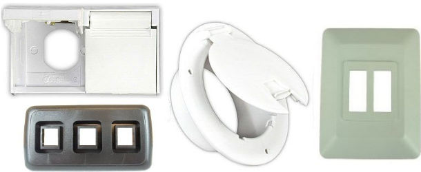 RV Outlet Covers, Face Plates and Bases