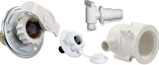 RV Water Inlets, Fittings and Inlet Accessories