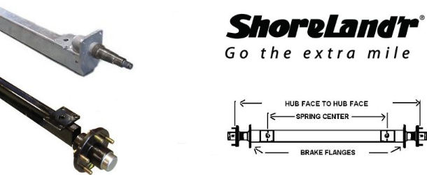 SHORELAND'R Factory Replacement Trailer Axles