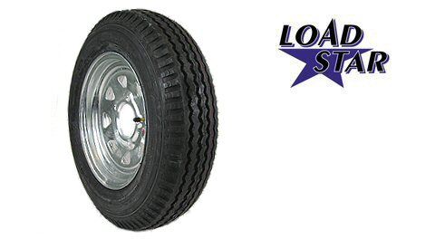 LOADSTAR 4.80x12 Trailer Tire & Galvanized Rim, Load Range B