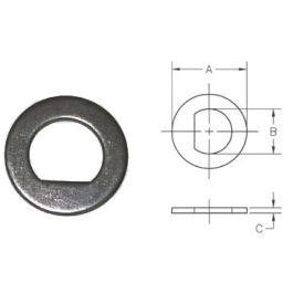 3/4 in. ID Spindle Washer - 'D' Shape #290-034114
