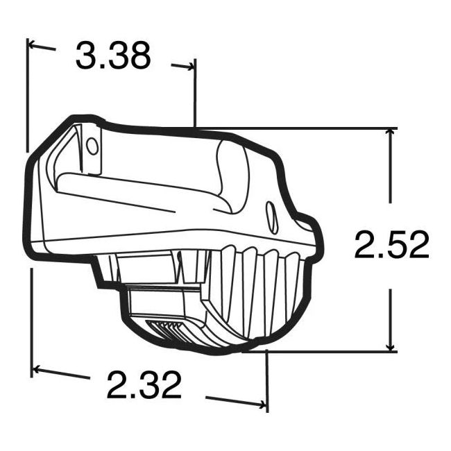 TRUCK-LITE Black LED License Plate Light #15041