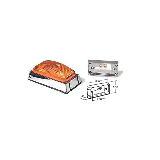 TRUCK-LITE Model 15® Marker Light w/Chrome Mount #15506Y