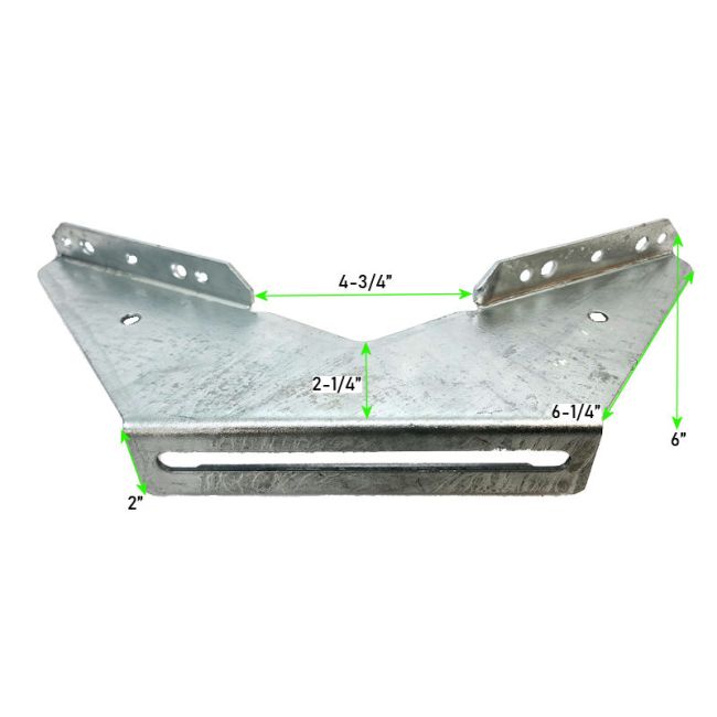8 Pack Pontoon Wing Bunk Bracket For Boat Pontoon Bolster Trailer, V Wing Bracket (8 - View #5