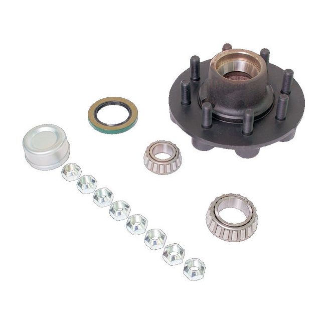 DEXTER Hub Kit: 8k Axle, 8 on 6.5 w/Standard Cap & 5/8 in.-18