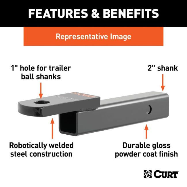 Curt Manufacturing 45448 Trailer Hitch Class 4 - Ball Mount Fits 2-in