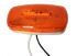Oval LED Amber Marker/Clearance Light w/ White Base #MCL32AB