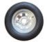 LOADSTAR ST175/80D-13" Tire & Galvanized Rim, Load Range C