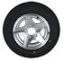 LOADSTAR 4.80x12 Trailer Tire & Aluminum 5-Star Rim, Load Range B
