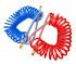 20' Heavy-Duty Coiled Air Hose Assembly, 1-Pair #11-320