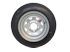 ECO-TRAIL 4.80x12 Trailer Tire & Silver Rim, Load Range C