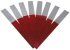 Reflective 2" x 18" Red/White Tape Strips (8-pack) #465K