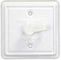 Square Cable TV Plate w/Dust Cover (Polar White) #47795