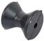 CH YATES 3" Spool Type Bow Roller - Black Rubber #3143-4