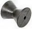 4" Spool Type Bow Roller - Black Rubber #4174-4