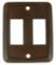 Double Switch Face Plate, Brown #12895