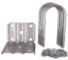 Rockwell Tie Plate Kit for 3" Round Trailer Axle, Zinc Plated #4201-GDZP