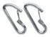 CARRY-ON 3/8" S-Hook with Clip, (2 pack) #642