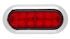 CARRY-ON LED 6" Oval Chrome Flanged Red Trailer Tail Light #835