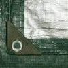 10' x 15' Green/Silver Poly Tarp, 5 oz. / 12x12 Weave