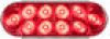 OPTRONICS LED 6" Oval Red Vehicle / Trailer Tail Light #STL72RB