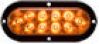 OPTRONICS LED 6" Oval Flanged Amber Vehicle / Trailer Tail Light #STL78AB
