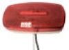 Oval LED Red Marker/Clearance Light w/ White Base #MCL32RB