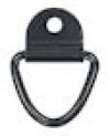 Surface Mount Black Zinc Rope Ring, Single #B21