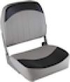 WISE Gray Low Back Folding Boat Seat #8WD734PLS-660