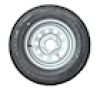 LOADSTAR ST185/80R-13" RADIAL Tire & Silver Modular Rim, Load Range C