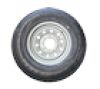 LOADSTAR ST235/80R-16" RADIAL Tire & Silver Painted Mod. Rim, (8 Lug) L.R. E