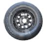 LOADSTAR ST205/75R-15" Radial Tire & Black Mod. Rim, 5 on 5", L.R. C