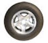 ECO-TRAIL ST205/75D-14" Tire & Aluminum Black Star Rim, Load Range C