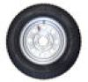 ECO-TRAIL ST175/80D-13" Tire & Silver Rim, Load Range C