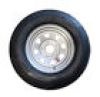 ECO-TRAIL ST215/75D-14" Tire & Silver Rim, Load Range C